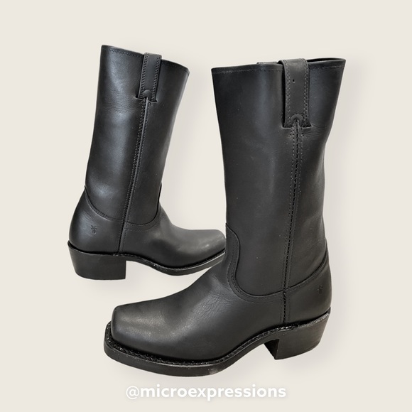 Frye Campus Cavalry 12L Black Real Leather Vintage Tall Knee High Comfy Boot - Picture 14 of 16